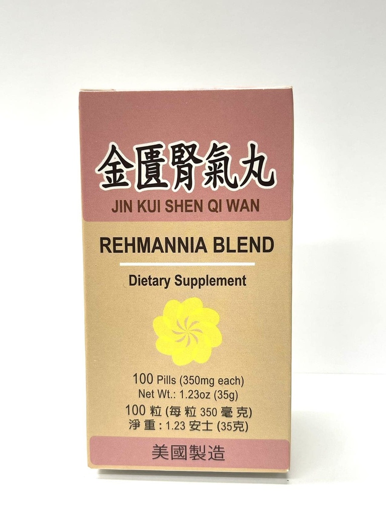 Rehmannia Blend - Jin Kui Shen Qi Herbal Supplement Helps for Kidney Insufficiency and Soreness of the Waist & Legs Made in USA