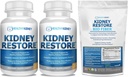 Nier Reiniging en Niergezondheid Supplement ter ondersteuning van de normale nierfunctie 60 caps-2 Pack + Biovezel, Nierreiniging Detox & Reparatie - Restoratieve Nierondersteuning & Niersupplement 2.5 LBS
