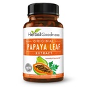 Papaya Leaf Extract Decompensative Enzymes - 10X Sterkte 60/600mg Veg Capsules- Bloedplaatjes, Bone Marrow & Spleen Support, Immune Gut & Super Digestieve Gezondheid - Made in USA by Herbal Goodness
