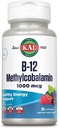 KAL Vitamine B-12 Methylcobalamine Lozenges 1000mcg, gezonde energie, Metabolisme, zenuw- en rodebloedcelondersteuning,* Optimale absorptie, natuurlijke Bessensmaak, Veganistisch, Suikervrij, 60 Servers, 60 Lozen