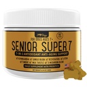 iHeartDogs Senior Super 7 Daily Dog Multivitamine - 7-in-1 Vitamine voor honden Ondersteunt Anti-Agen met Antioxidanten, Probiotica, Lion's Mane, Turkije staart, & Ashwagandha voor de levensduur & Cognitive Boost