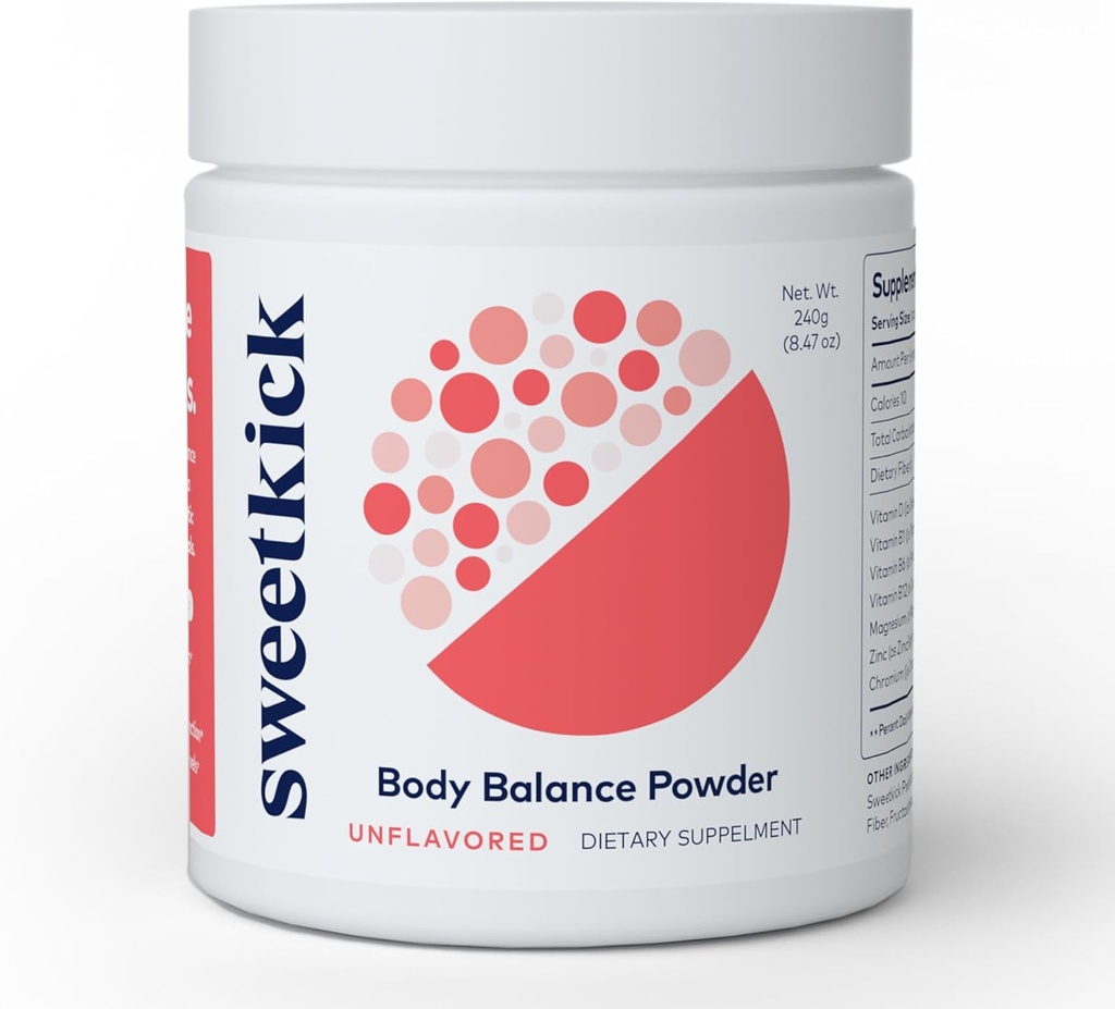 Sweetkick Sugar Craving Suppressant - Multivitamine Poeder, Stop Sugar Cravings Supplement, Prebiotic Powder, Prebiotic Drink and Gut Health Powder - Prebiotic Blend, Unflavored (30 Servings)