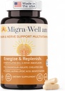 Migra-Well AM: Energizing Daily Methylated Multivitamin with Bioavailable Minerals & Antioxidants Supporting Brain & Nerve Heath for Women and Men - Without Iron (60 Capsules)