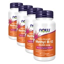NOW Supplementen, Methyl B-12 (Methylcobalamine) 10.000 mcg, Zenuwstelselgezondheid*, 60 Lozen (verpakking van 4)