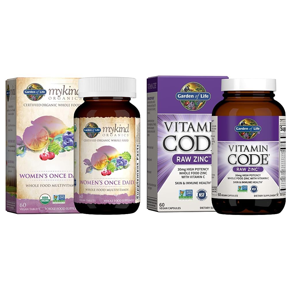 Tuin van het leven Vrouwen Multivitamine en Zink Supplement Bundle (2 items)