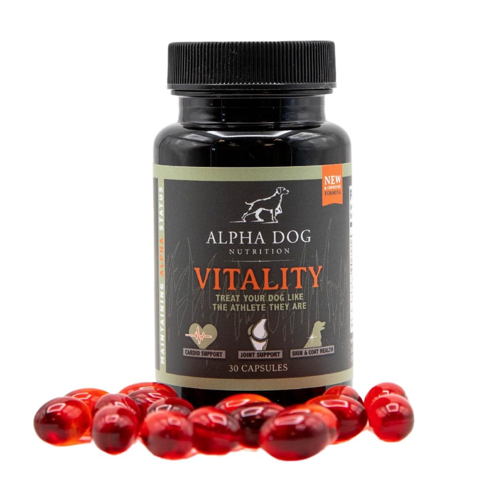 Krill olie voor honden - vitaliteit door Alpha Dog Voeding Vermindert hond Allergieën, Itchiness, & Vergieten 