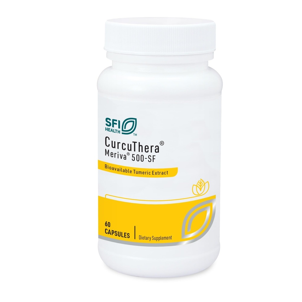 Klaire Labs SFI Health CurcuThera - 500 Milligram Meriva Curcumin Complex met 29x Hogere Biobeschikbaarheid & Gepatenteerde Phytosome Delivery Technology, Hypoallergeen, Vegan (60 Capsules)