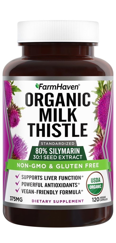 FarmHaven USDA Biologische Melkdistel Capsules 