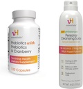 vH essentials Probiotica met Prebiotica en Cranberry Vrouwelijke Health Supplement - 120 Capsules en Personal Cleansing Spray Bundle