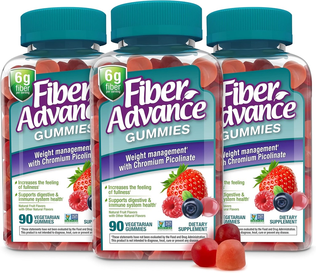 Fiber Advance Weight Management Gummy's 100% plantaardige vezel voor de spijsvertering Wellness en Gut Health 