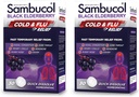 Sambucol Cold and Flu Relief Tablets - Homeopathische Koude Geneeskunde, Neus & Sinus Congestie Relief, Gebruik voor Runny Neus, Hoesten, Koude Remedie voor Volwassenen - Zwarte Vlierbes, 30 Telling, 2-Pack