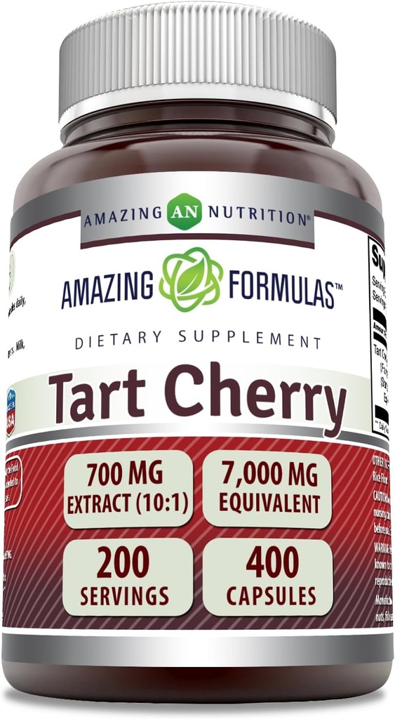 Verbazingwekkende Formules Tart Cherry Extract 700 Mg Extract (10:1) Per Serving Capsules Supplement 
