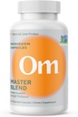 Om Master Blend Capsules de champignons - Supplément de champignons biologiques avec 10 champignons et Ashwagandha – Immunité de soutien, Gut Health & Stress Relief, 84 Comte (28 portions)