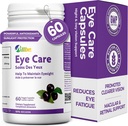 Eye Care Capsules, Verpakking van 60 Lutein 20mg en Maqui Berry 60mg porties, Eye Health Supplements voor volwassenen