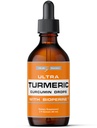 Ultra6 Nutrition Liquid Turmeric Curcumin Extract met zwarte peper - Kurkuma druppels met bioperine - Makkelijk te nemen supplementen Made in USA (60ml)
