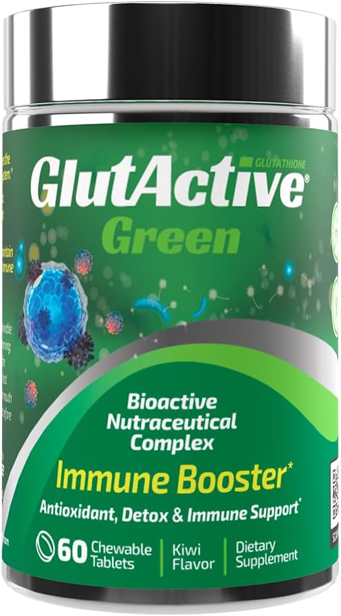 Green 950mg | Immune Support | Glutathione | Antioxidant, Detox, Increase Immunity, Energy, Strengthen & Cellular Protect | 60 Chewable Tablets (60ct)