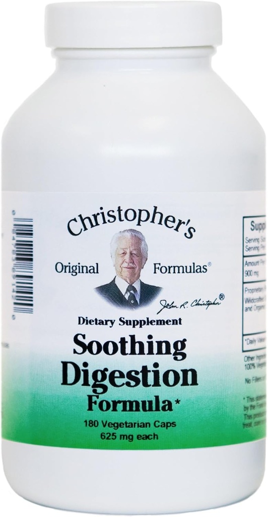 Originele Formules van Christopher Verzachtende Vertering - 180 Vegetarische Capsules