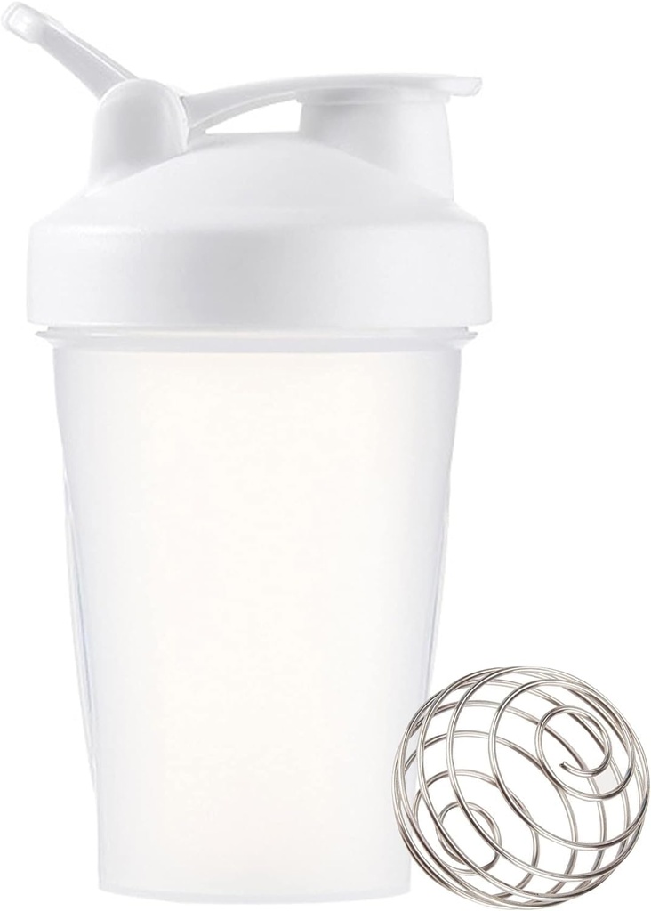 Shaker Bottle 12oz Protein Shaker Plastic Bottle for Pre & Post workout with Twist and Lock Protein Box Storage, Portable Fitness Bottle for Fitness Enthousiasten Atleten (white, 12 oz)