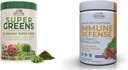 LAND LANDBOUW Super Greens Poeder 50 Biologische Superfoods Drink Mix met Immune Defense Superfoods Drink Mix Vitamine C Vlierbes