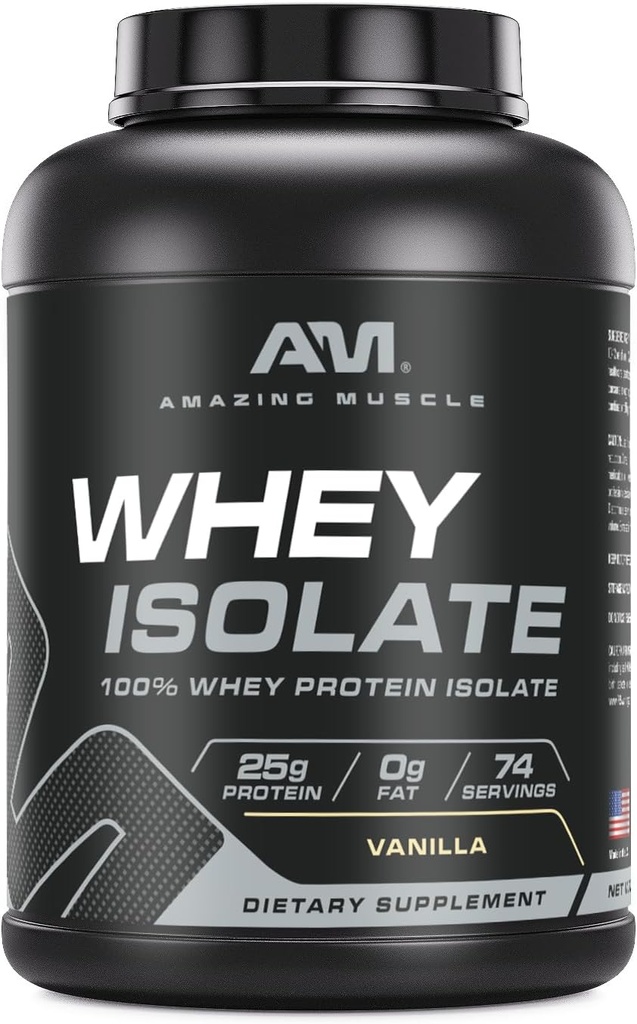 Amazing Muscle Whey Protéine Isolate Poudre de 25 Grams Protéines par Servant.