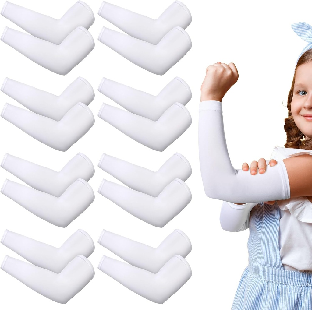 Eurzom 8 paar Eczeem Mouw voor kinderen Peuter Elastische arm Mouwen Zacht en doet geen pijn aan de huid UV-bescherming