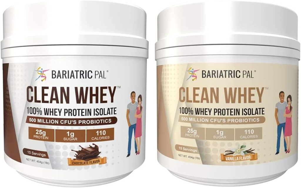 BariatricPal Clean Wei Proteïne (25g) met Probiotica - Chocolade & Vanille Variety Pack