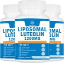 1200MG Liposomal Luteoline Supplement - Maximale Absorptie, Antioxidant Boost voor The Brain 180 Capsules