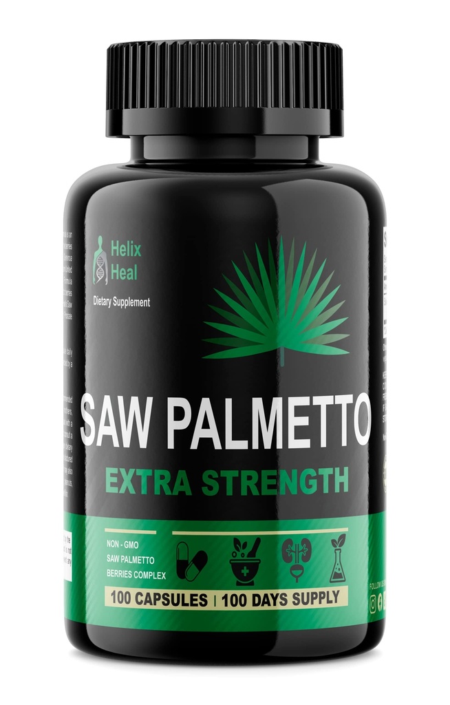 Zag Palmetto voor mannen - Prostaat Gezondheid Supplementen voor mannen Urinaire gezondheid - Natuurlijke DHT-blokker, 500mg Extra sterkte Haargroei Behandelingen - 100 Capsules 3 Maanden Levering