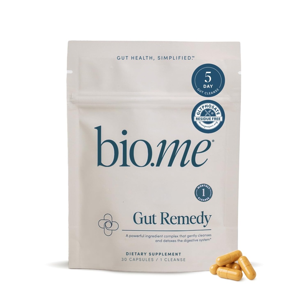Biome Gut Remedie Capsules met Berberine (5 dagen reinigen, 1 maand voorraad, 30 capsules), Gut Cleanse met Magnesium citraat, Immunoline, L-Glutamine - Reset Digestief Systeem, Rebalance Microbiome