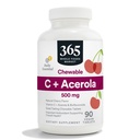 365 by Whole Foods Market, Chewable C + Acerola C 500mg, Natural Cherry Flavor, Vegan, 90 tabletten