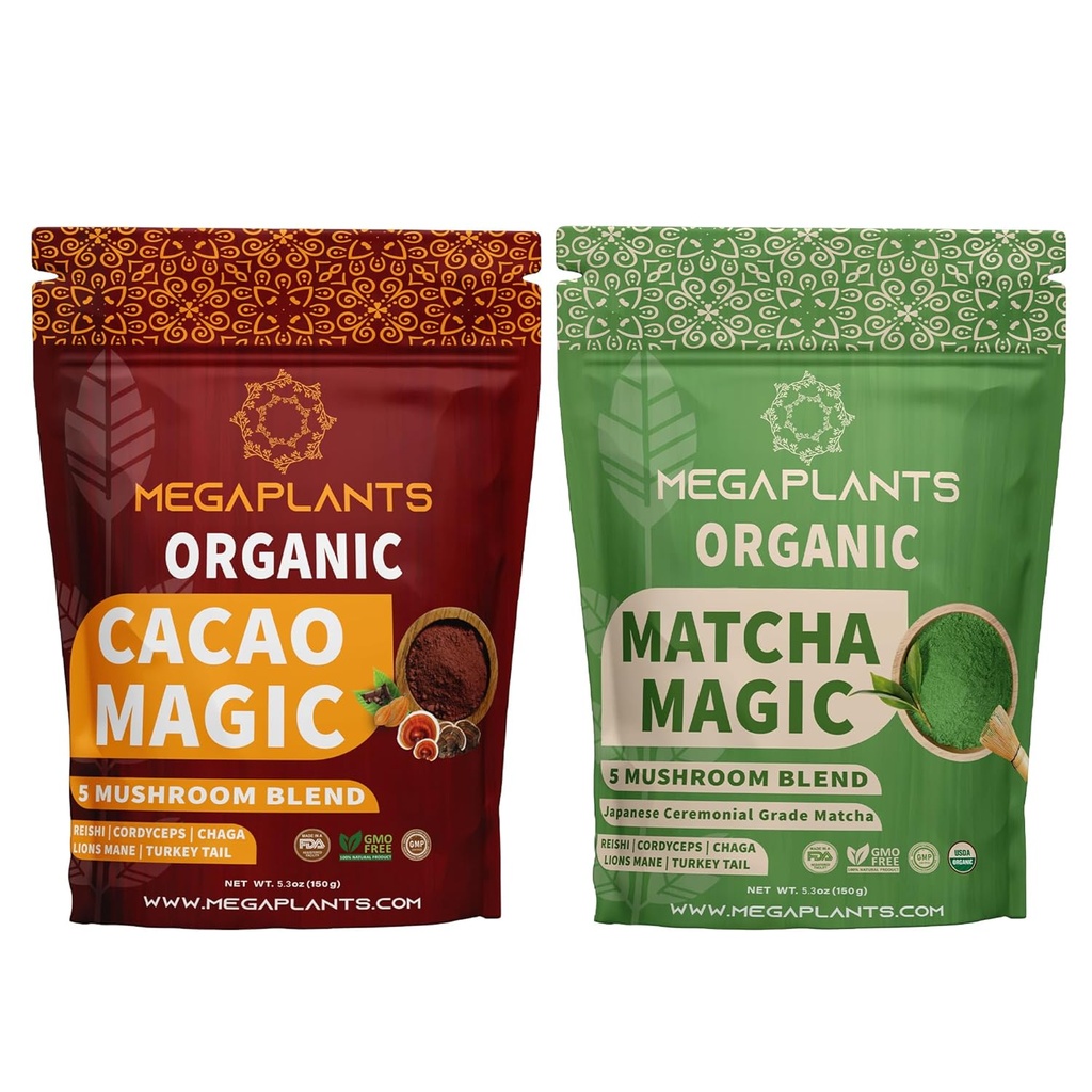 MegaPlants Cacao Magic & Matcha Magic (50 Servings) 