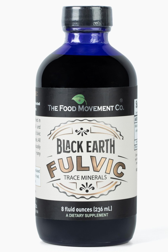 Le CO MOUVEMENT DES ALIMENTS. Acides fulvic de la Terre noire - Minéraux fulvic humiques avec électrolytes pour la récupération de la santé et de l'exercice digestif, supplément de 8 oz de minéraux traces