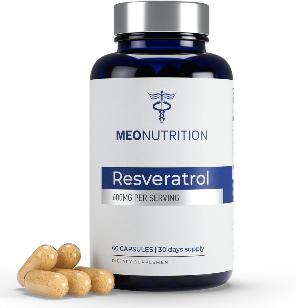 Resveratrol 600mg 60 Capsules Antioxidant Supplement 
