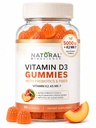 Vitamine sans sucre D3 K2 Gummies - Vitamine D3 Gummies 5000 UI+K2 MK7 80 mcg, K2 D3 Supplément de vitamine Adultes, Vitamine D K2 pour les os, Immune, Coeur, Mood, Sans gluten, Non-OGM, Saveur naturelle de pêche
