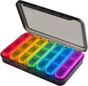 7 dagen Pillendoos Organisator 3 keer Dagelijkse Medicine Opslag Box,Cruxer Week Medicatie Tablet Organisator Vocht-Proof BPA Gratis Travel Dosette Box Dispenser Case om Vitamines te houden, Cod Lever Olie,Ondersteuningen