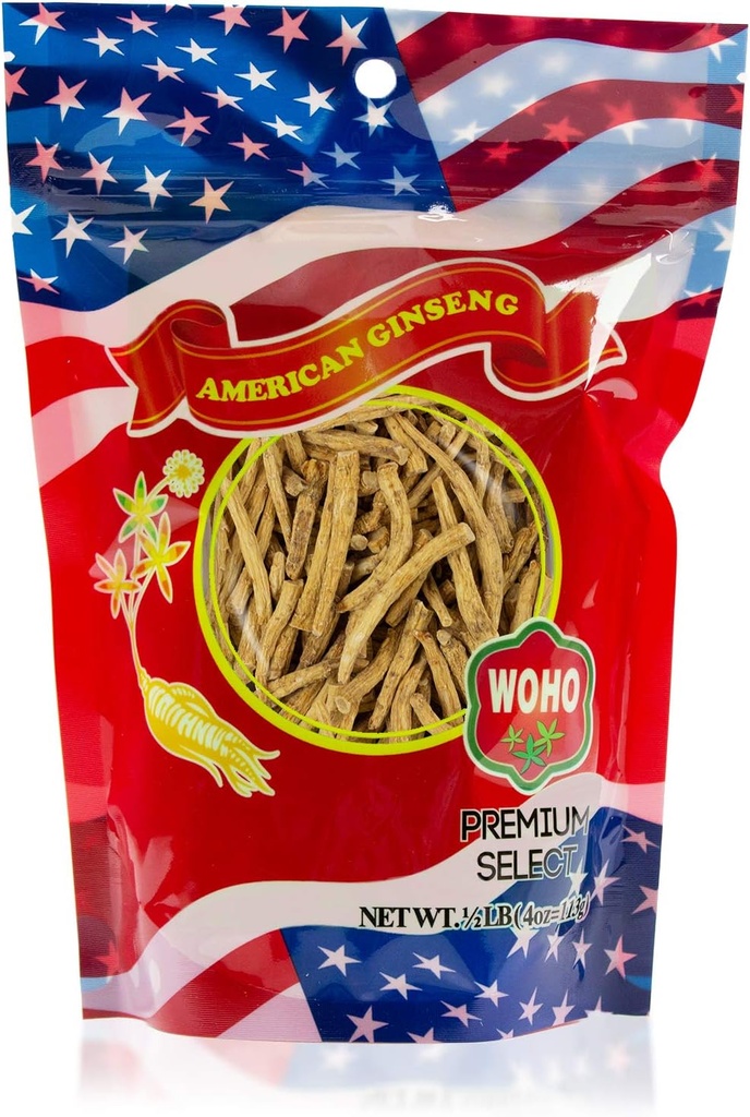 WOHO #124,4 American Ginseng Prong Petit sac de 4oz