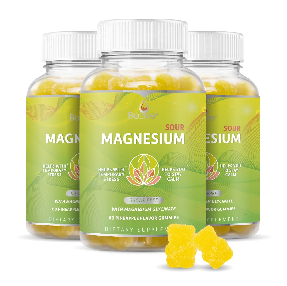 BeLive Magnesium Gummies 200mg - 60 Ct 