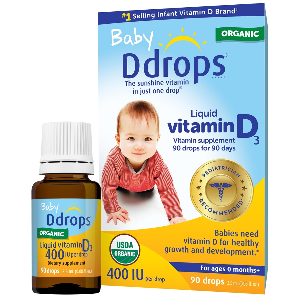 Ddrops Baby 400 IE, Vitamine D, 90 Drops 2,5 ml (0,08 Fl. Oz (verpakking 1))