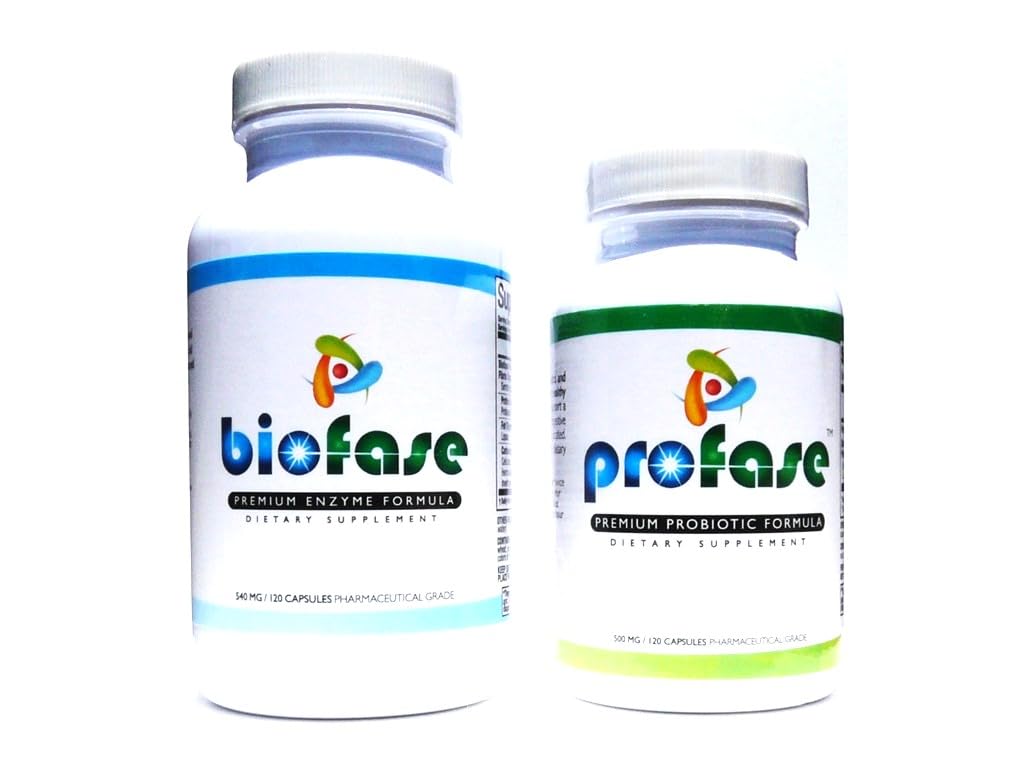 Biofase-Enzyme & Profase-Probiotic Kit - Biofilm Defense, ondersteunt gezonde spijsvertering & Your Flora Balance - Small Kit