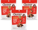 Quest Nutrition Mini Peanut Butter Cups, High Protein, Low Carb, Glutenvrij, 16 Tellen (pakket van 3)