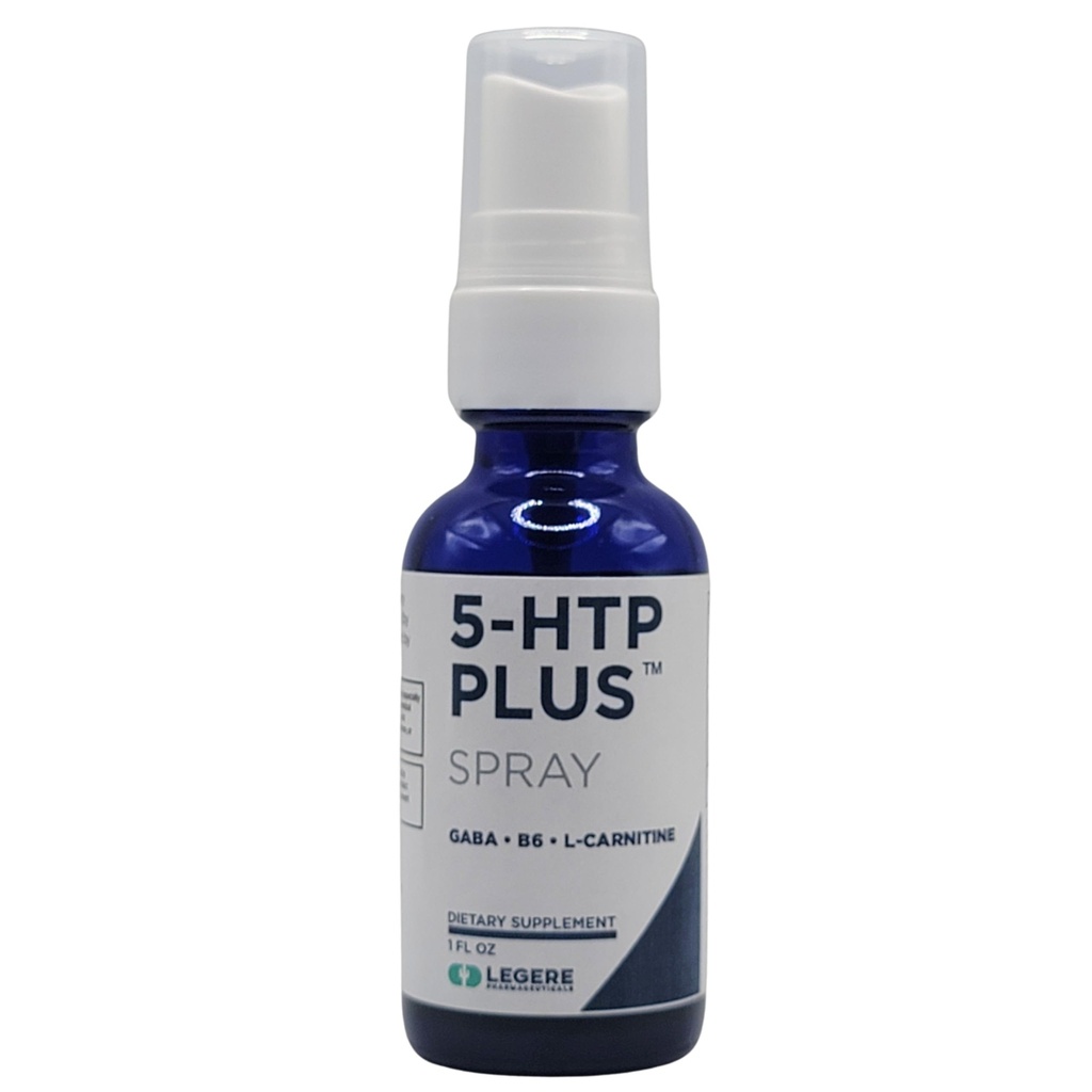 5-HTP Plus GABA, B6, L-Carnitine Supplement Spray 1 fl oz. Ondersteunt slaap en ontspanning.