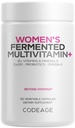 Multivitamines quotidiennes, 25+ vitamines et minéraux, fermentés, aliments entiers organiques, suppléments probiotiques - Vitamine A, B, C, D, E & K, Omega 3, Zinc – végétalien - 120 capsules