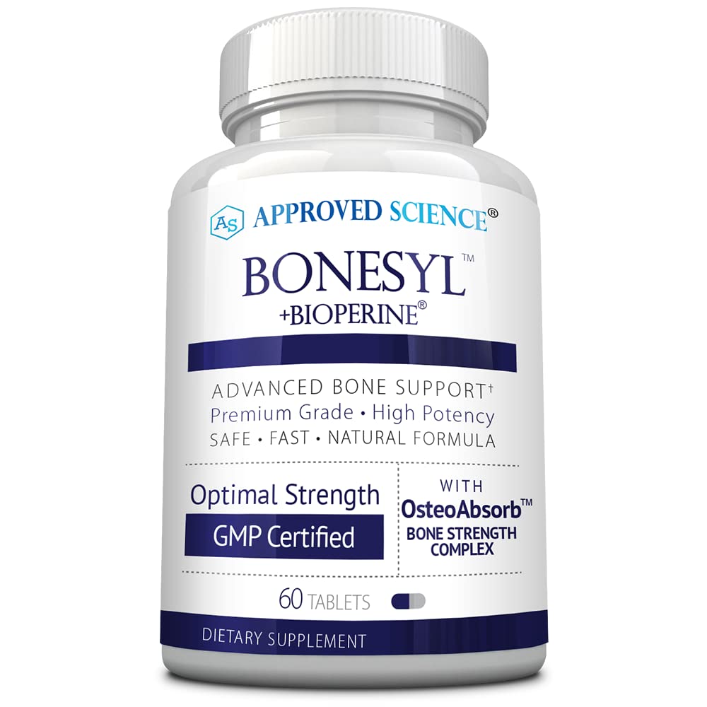 Goedgekeurde Science Bonesyl - Versterk Bones, Limit Bone Density Loss - Handhaaf algehele Bone Health - K2, BioPerine, en Magnesium - 60 Tablets - Vegan - Made in USA