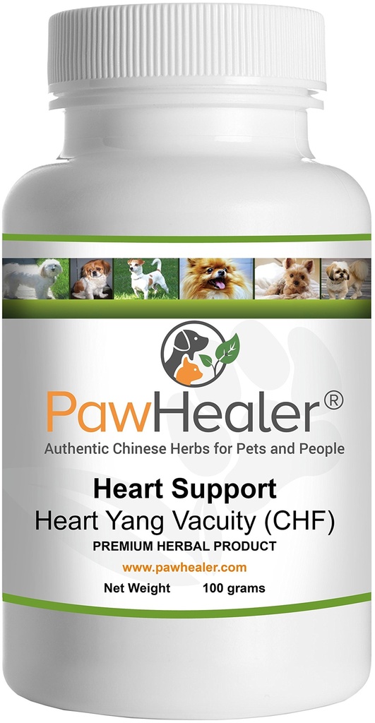 Hart Support - Hart-Yang Vacuity (CHF) - Hoesten, gaggen, wippen als gevolg van hartconditie - 100 Gram-Herbal Powder-Remedy voor honden en huisdieren