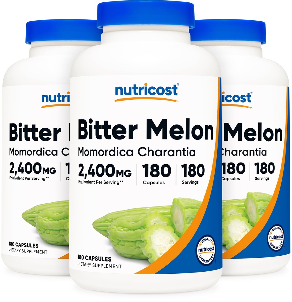 Nutricost Bitter Meloen 600 mg, 180 capsules (3 flessen)