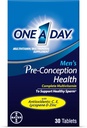 Multivitamine de santé préconceptionnelle d'un jour pour les hommes à l'appui du sperme sain, supplément pour les hommes avec vitamine C, vitamine E, sélénium, zinc et lycopène, 30 comtes