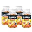 Airborne 750mg Vitamine C Immuun Ondersteuning Supplement Gummies voor volwassenen, Zesty Orange Smaak, Glutenvrij Gemaakt Blend met Krachtige Antioxidanten Vitaminen A C & E, 63 Gummies (4 Pack)