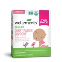 Wellements Biologische Baby Constipatie Ondersteuning Verlicht Occasional Constipatie voor zuigelingen & peuters, Geen Hard Laxatives, USDA Certified Organic, 4 Fl Oz (pakket van 2, 6 maanden +