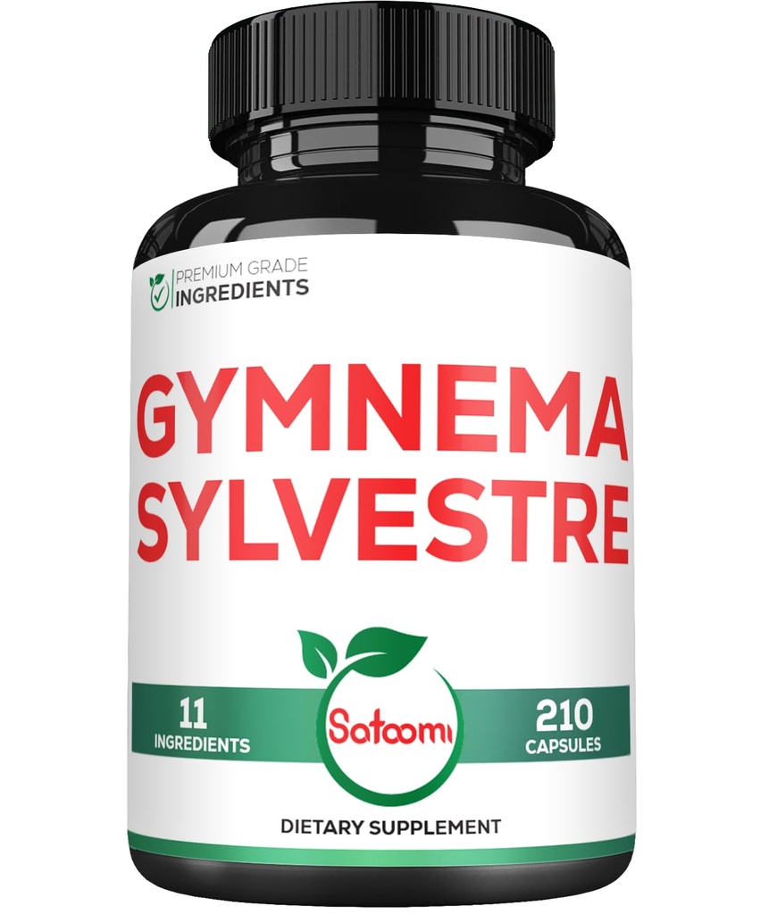 1000mg Gymnema Sylvestre Supplementen - 210 Capsules - Gymnema Extract 20:1 met Berberine HCl, Quercetine & More - Ondersteuning voor Immune, Digestieve Gezondheid & Body Management