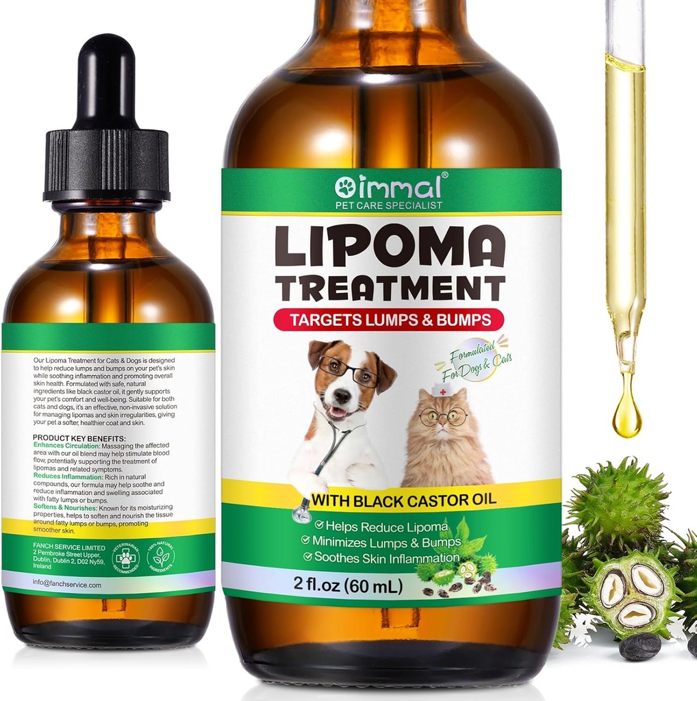 Lipoom behandeling Targets Bewaker voor honden Lumps en Bumps 2 fl.oz, Lipoom behandeling voor honden Katten, Zachte vette Lumps & Bumps, Castor olie voor huisdieren, Supplementen Lipoom reductie, Immuun ondersteuning